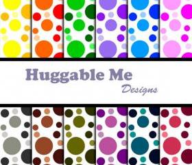 Digital Scrapbooking Paper Polka Dot Paper for Scrapbooking Card Making and Digital Backgrounds 12x12 - HMD00047