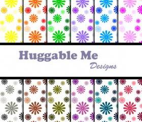 Digital Scrapbooking Paper Flower Patterns Paper for Scrapbooking Card Making and Digital Backgrounds 12x12 - HMD00050
